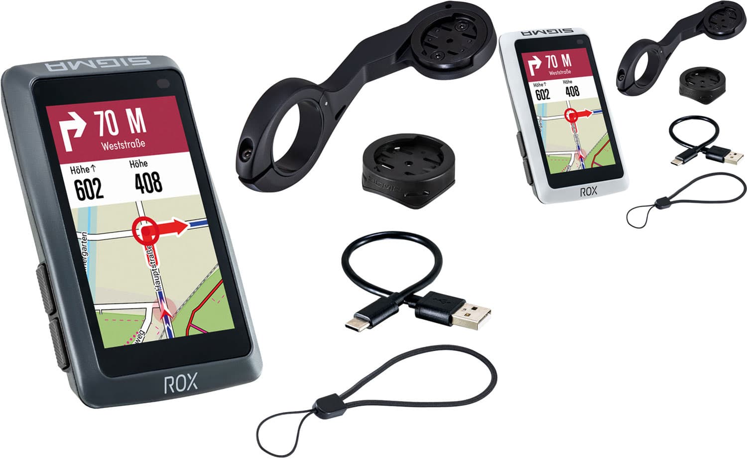 SIGMA ROX 12.1 EVO Basic Set – GPS-Fahrrad Navigationssystem - night grey