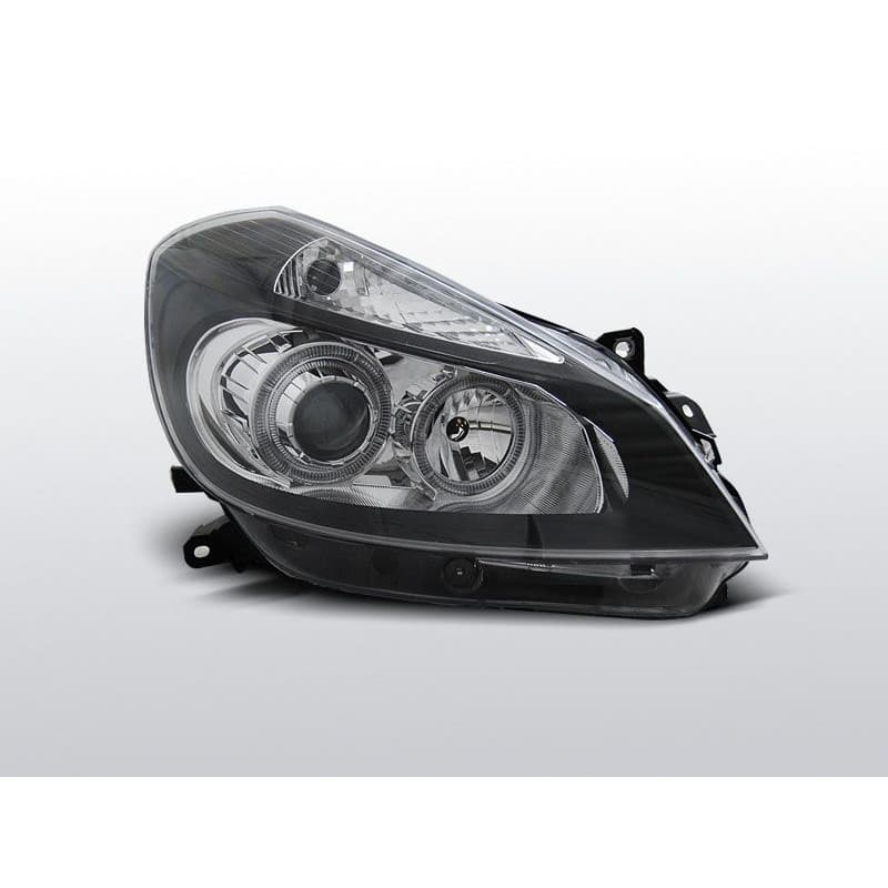 Phares Avant Angel Eyes Renault Clio 3 05-09 Noir