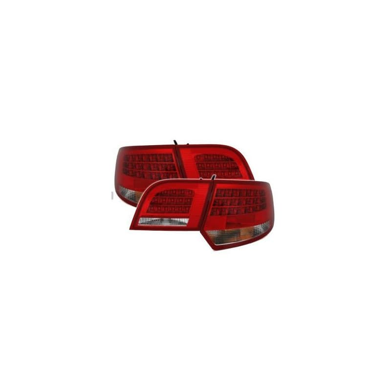 Feux Arrière Audi A3 8P Sportback 04-08 à Leds Rouge/Claire