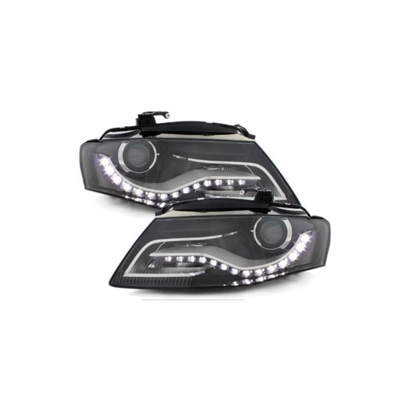 Phares Avant Audi A4 B8 04.08- 11 TRU/DRL Noir