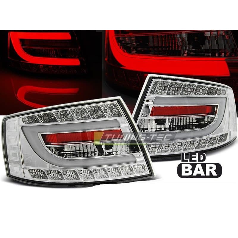Feux Arrière Tube Light Leds Audi A6 C6 Berline 04.04-08 Chrome (6 ...