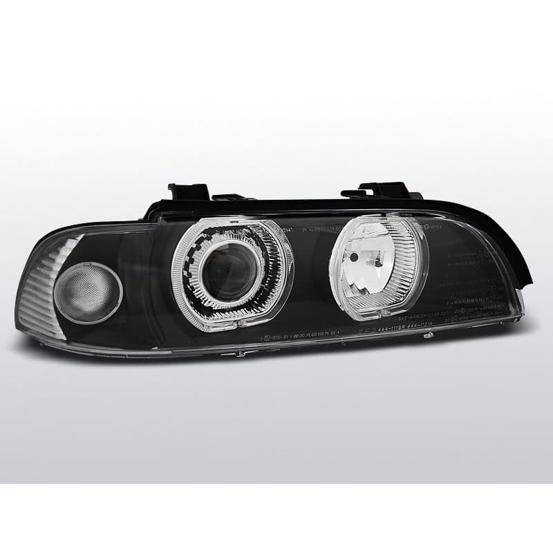 Phares Avant Angel Eyes Led H7/H7 BMW E39 09.95-05.03 Noir
