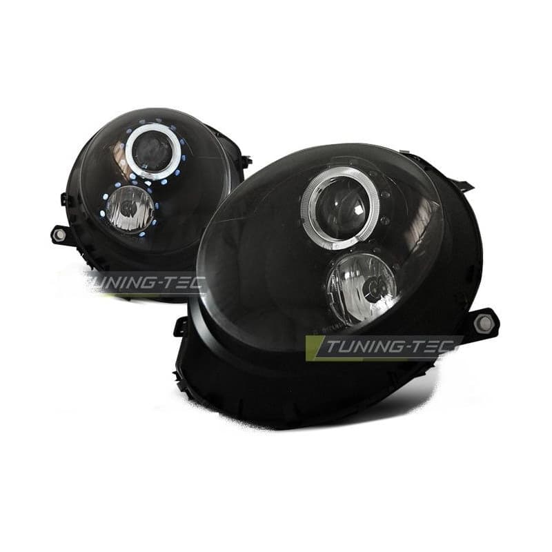 Phares Avant Angel Eyes BMW Mini Cooper 06-14 Noir