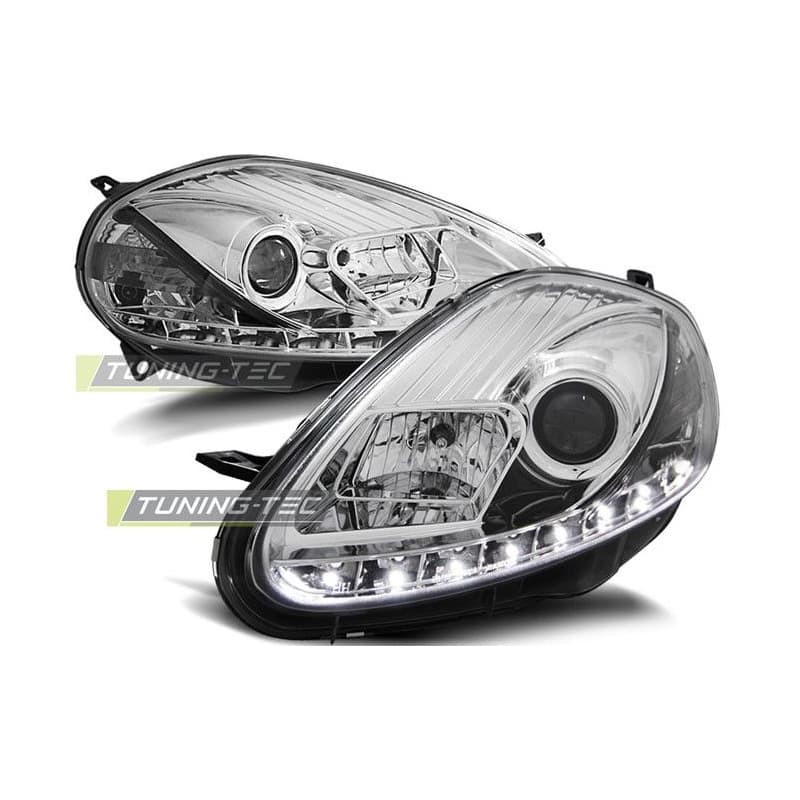 Phares Avant Fiat Grande Punto 08-09 Daylight Chrome