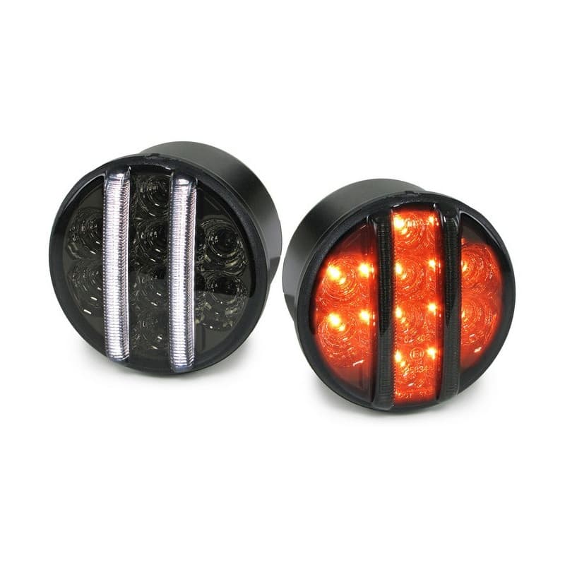 Cligontants avant LED Fumé/noir pour Jeep Wrangler JK 07