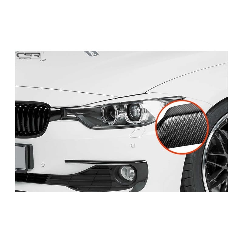 Paupières de phares Look Carbone pour BMW Serie 3 F30, F31