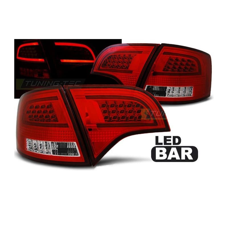 Feux Arrière Audi A4 B7 11.04-03.08 à Leds/Light Bar Rouge