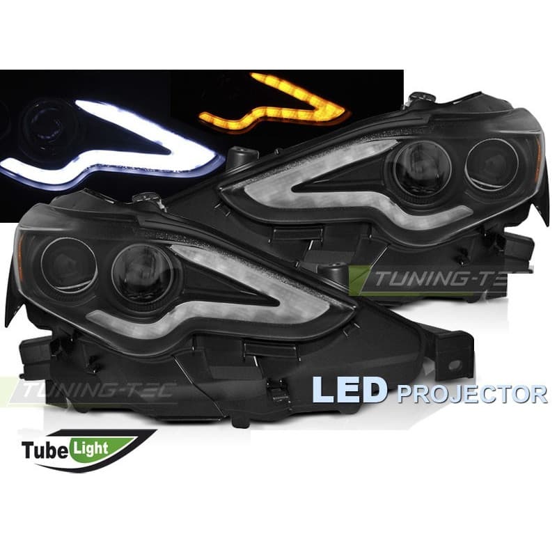 Phares Avant LED fond noir Pour Lexus IS 13-16
