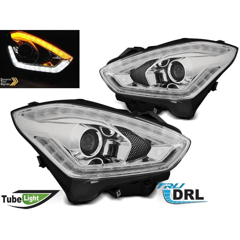 Phares Avant Tube Light SEQ Chrome pour Suzuki Swift VI 2017