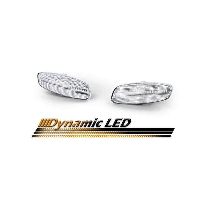 Clignotants latéraux LED dynamiques chrome pour Peugeot 207 308 / C...