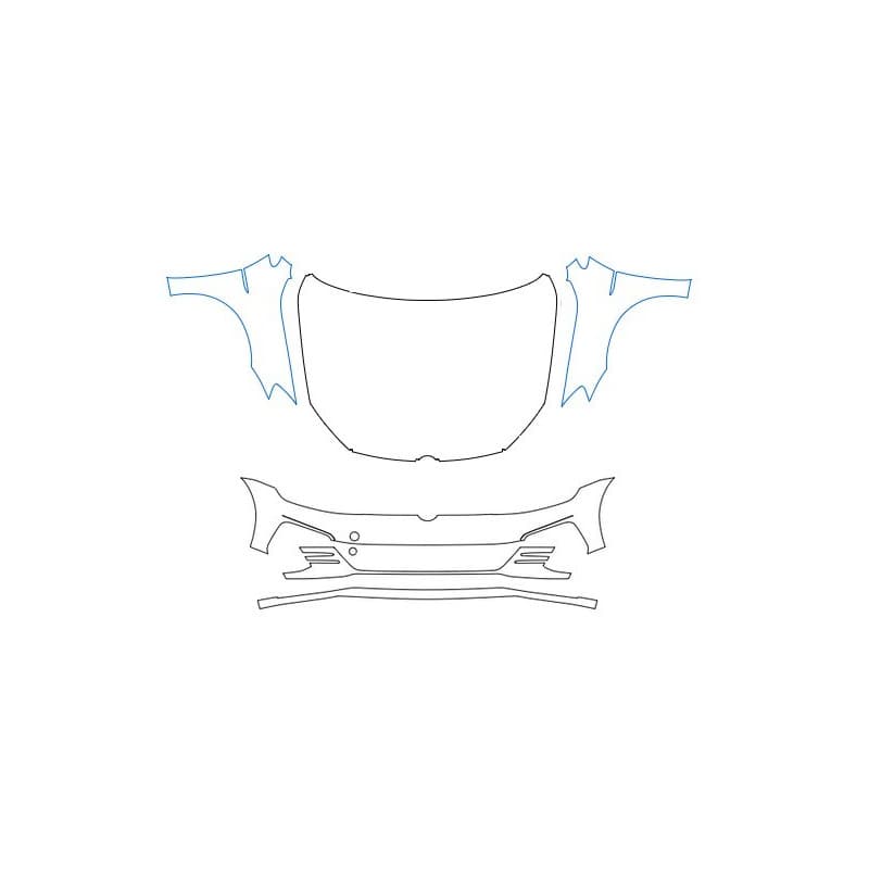 Film de protection PPF face avant pour VW Golf GTI 2021