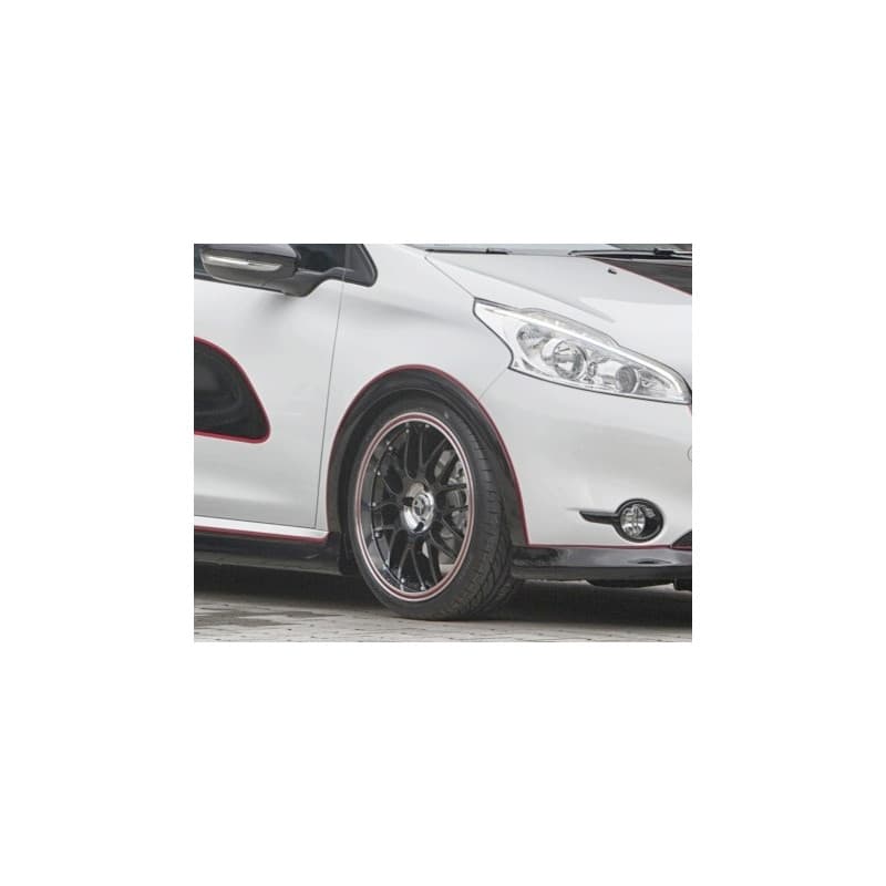 Contours d'ailes noir brillant pour Peugeot 208