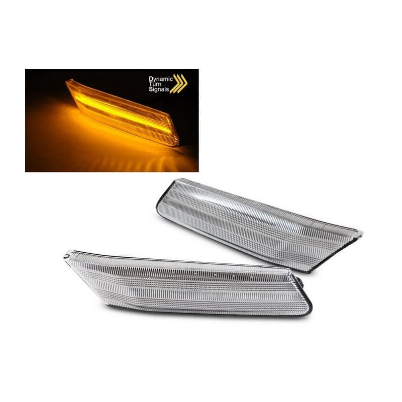 Clignotants LED Dynamique SEQ blanc pour Porsche 911 997 Carrera 04...