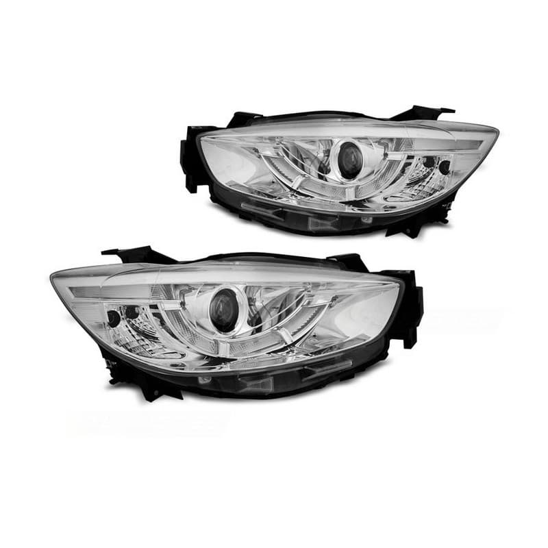 Phares Avant DRL pour Mazda CX5 11-15 Chrome