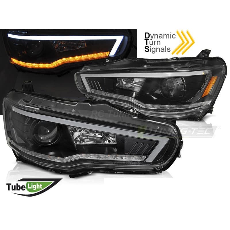 Phares Avant Tube Light SEQ pour Mitsubishi Lancer 8 08-16