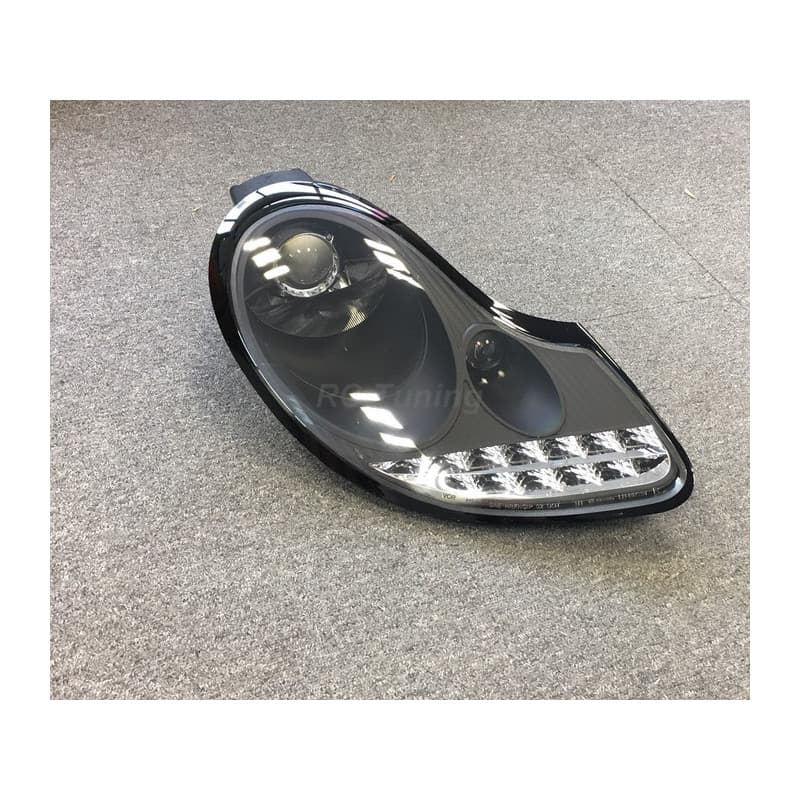 Phare avant droit (occasion) Noir avec clignotants LED pour Porsche 911 996 Boxster 986