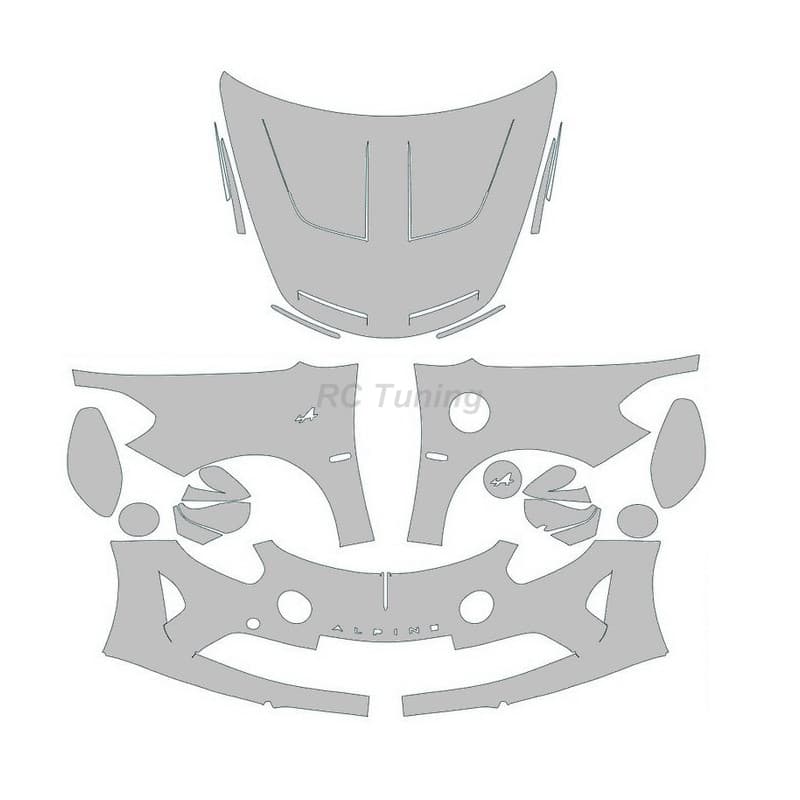 Film de protection PPF face avant pour Alpine A110 R Coupé - Transparent brillant