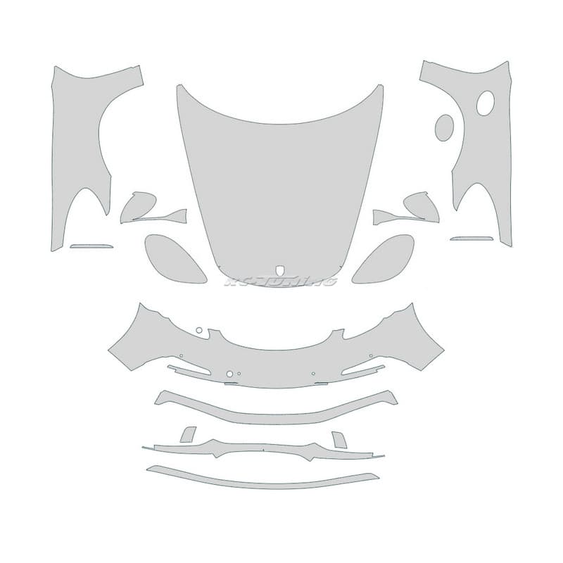 Film de protection PPF face avant pour Porsche 718 Boxster - Transparent mat