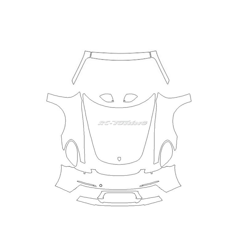 Film de protection PPF face avant pour Porsche 718 Cayman S Transparent mat