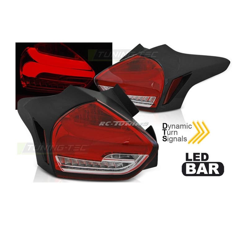 Feux Arrière LED fumé pour Ford Focus 3 15-18