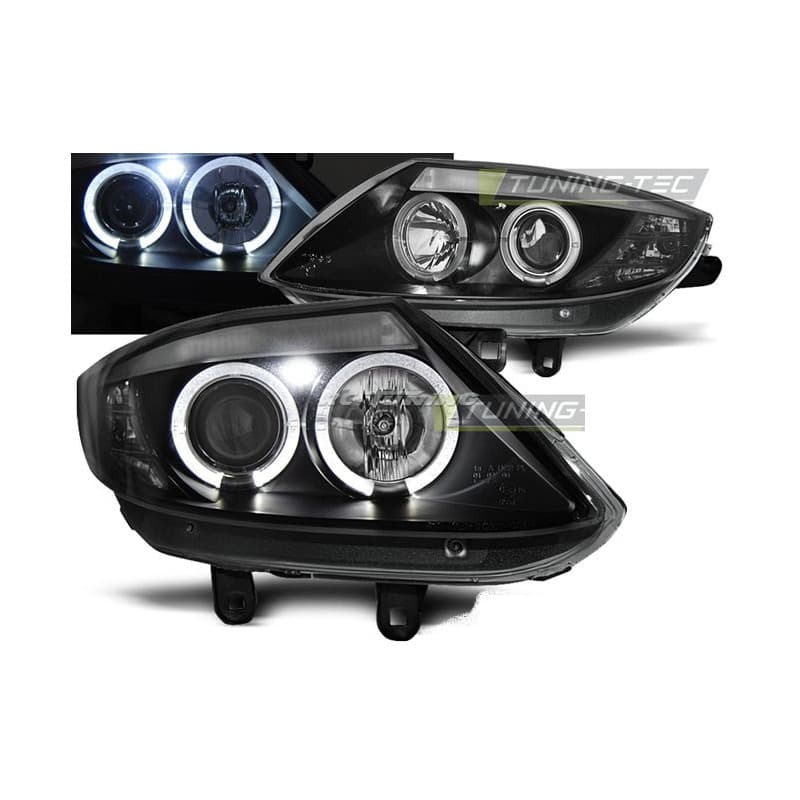 Phares Avant Angel Eyes Z4 E85 E86 02-08 Noir