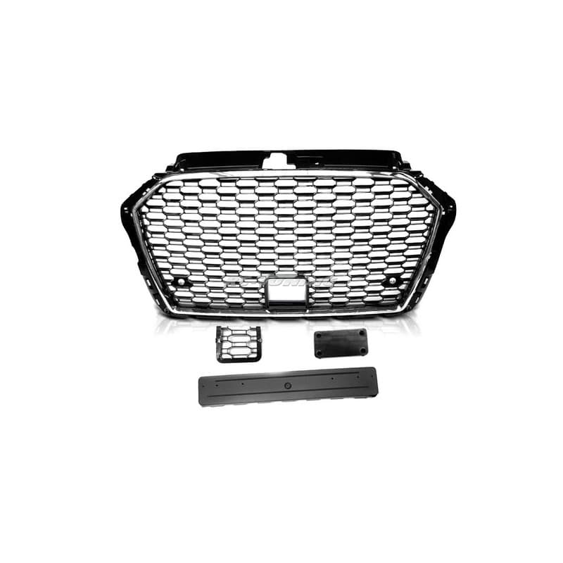 Calandre sport chrome/noir pour Audi A3 8V 17-