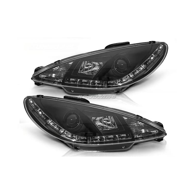 Phares Avant Daylight Peugeot 206 10.98-02 Noir