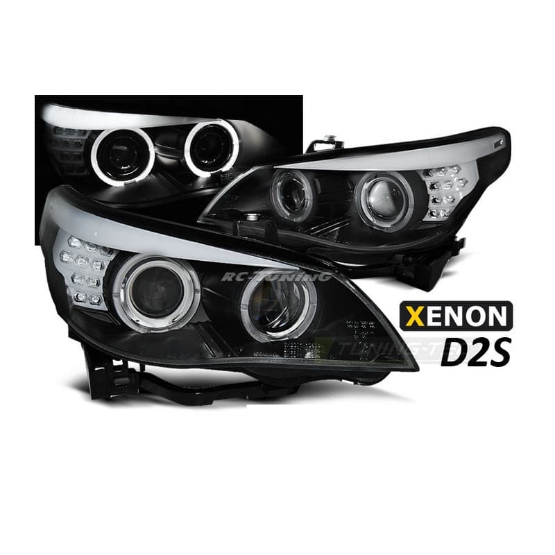 Phares Avant Angel Eyes Xénon D2S pour BMW Serie 5 E60/E61 03-04