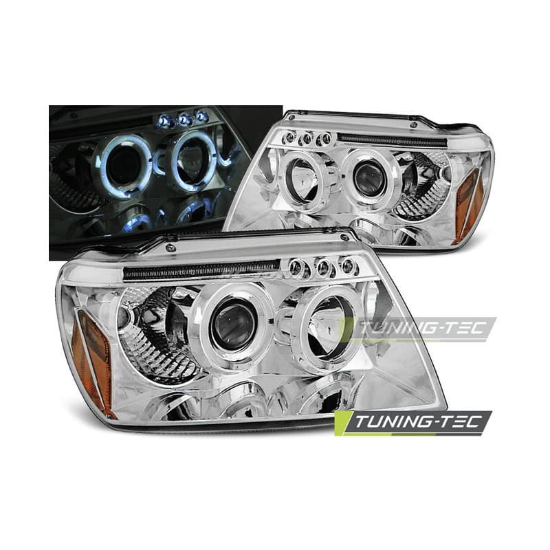 Phares Avant Angel Eyes Chrysler Jeep Grand Cherokee WJ 99-05.05 Ch...