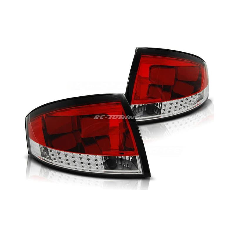 Feux Arrière Audi TT 8N 99-06 à Leds Rouge/Clair