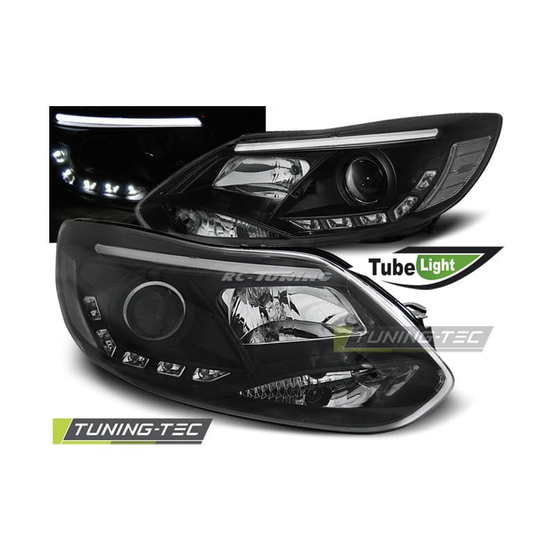 Phares Avant Tube light Ford Focus MK3 11- Noir