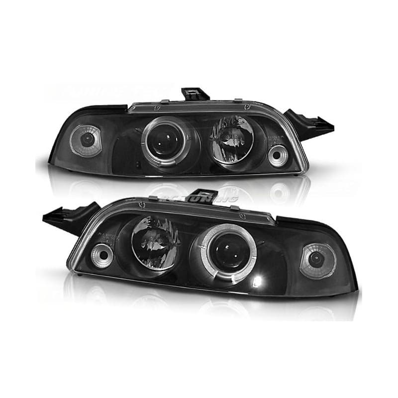Phares Avant Angel Eyes Fiat Punto 1 11.93-09.99 Noir