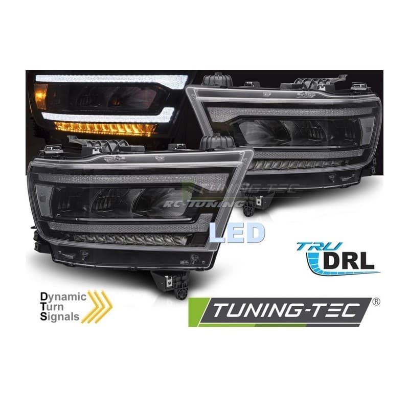 Phares Avant LED DRL SEQ pour Dodge Ram 19-22