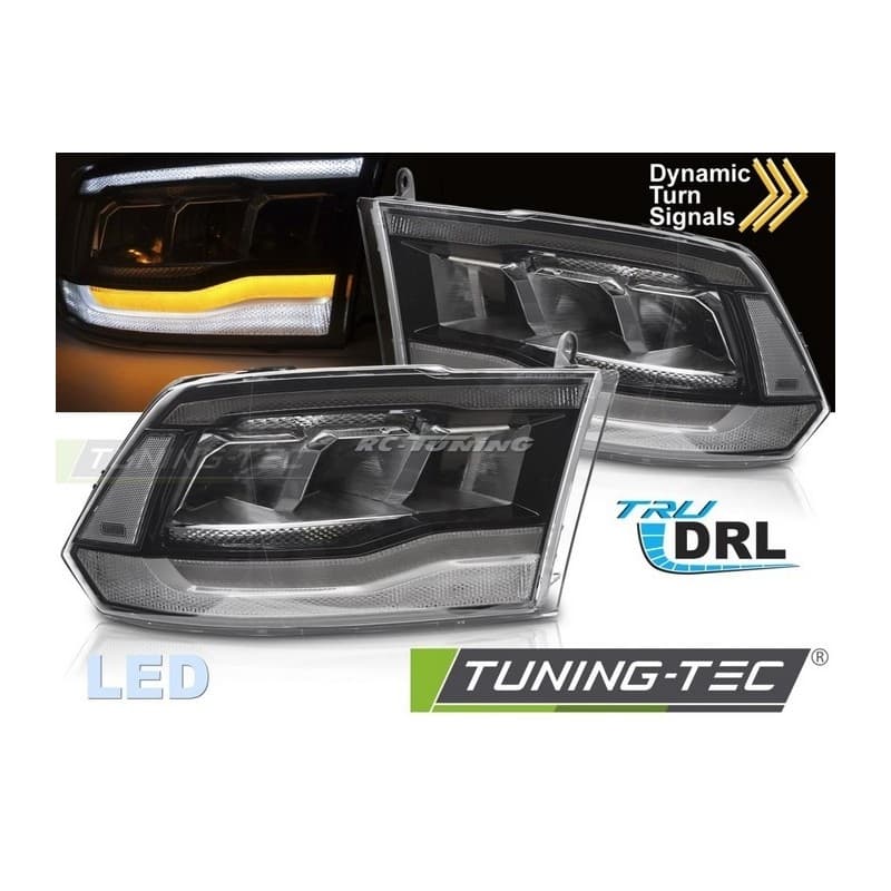 Phares Avant LED DRL pour Dodge Ram 09-18