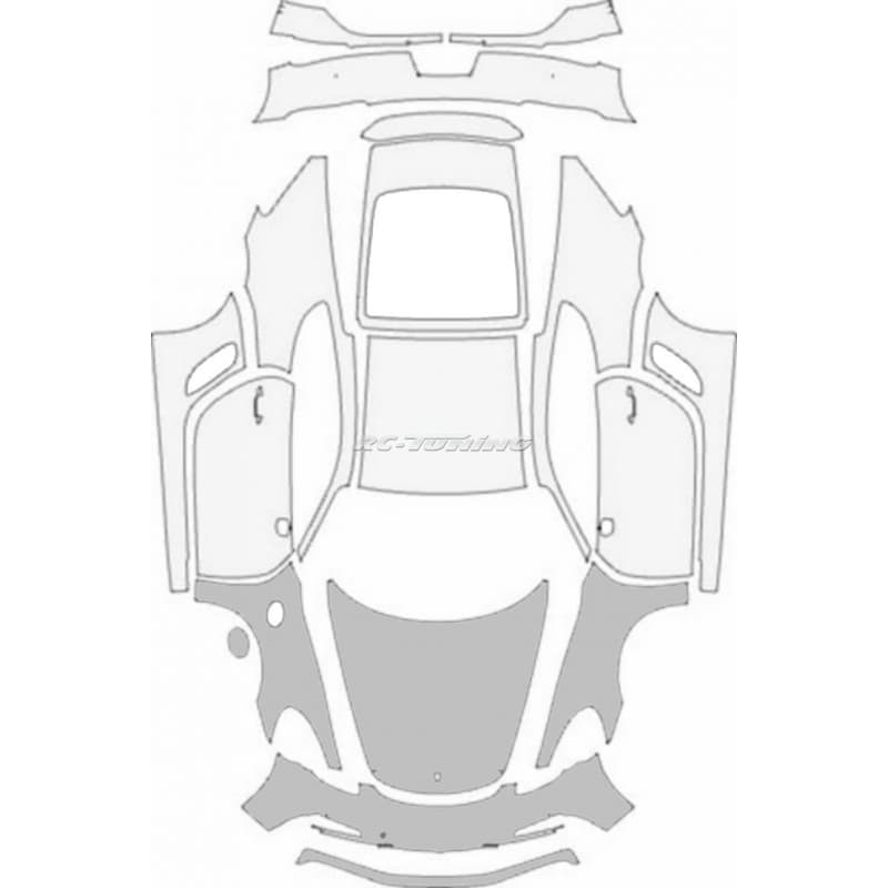 Kit Film de protection PPF pour Porsche 718 Cayman GTS 18-24 Transparent mat Partie avant