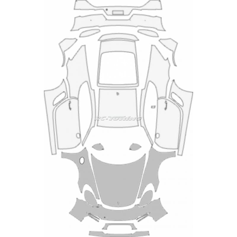 Kit Film de protection PPF pour Porsche 718 Cayman 17-24 Transparent mat Complet