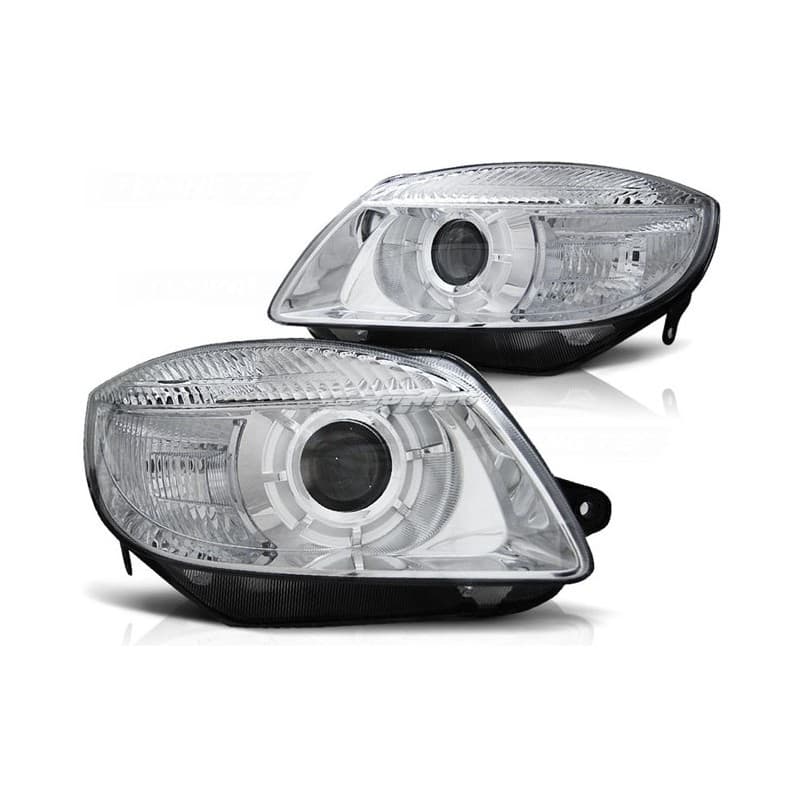 Phares Avant Skoda Roomster 06-03.10 Chrome
