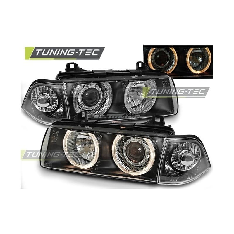 Phares Avant Angel Eyes BMW Serie 3 E36 Berline/Touring 12.90-08.99...