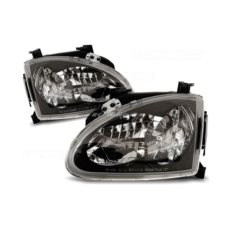Phares Avant Honda CRX Del Sol 03.92-97 Noir