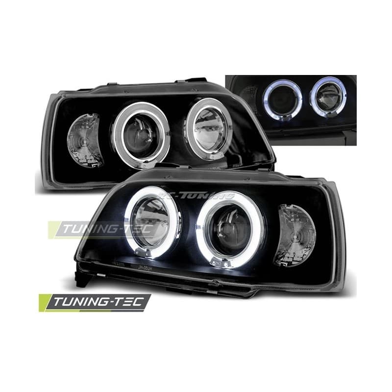 Phares Avant Angel Eyes Renault Clio 06.90-95 Noir