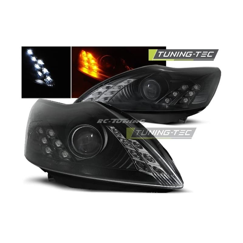 Phares Avant Daylight Ford Focus II 02.08-10 Noir