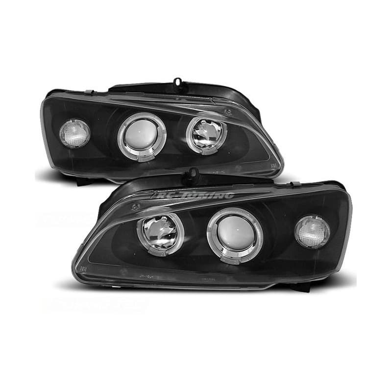 Phares Avant Angel Eyes Peugeot 106 08.96-03 Noir