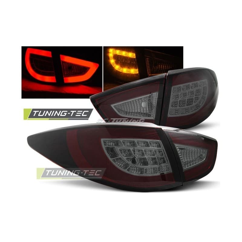 Feux Arrière Hyundai IX35 09- à Leds/Lightbar Rouge/Fumé