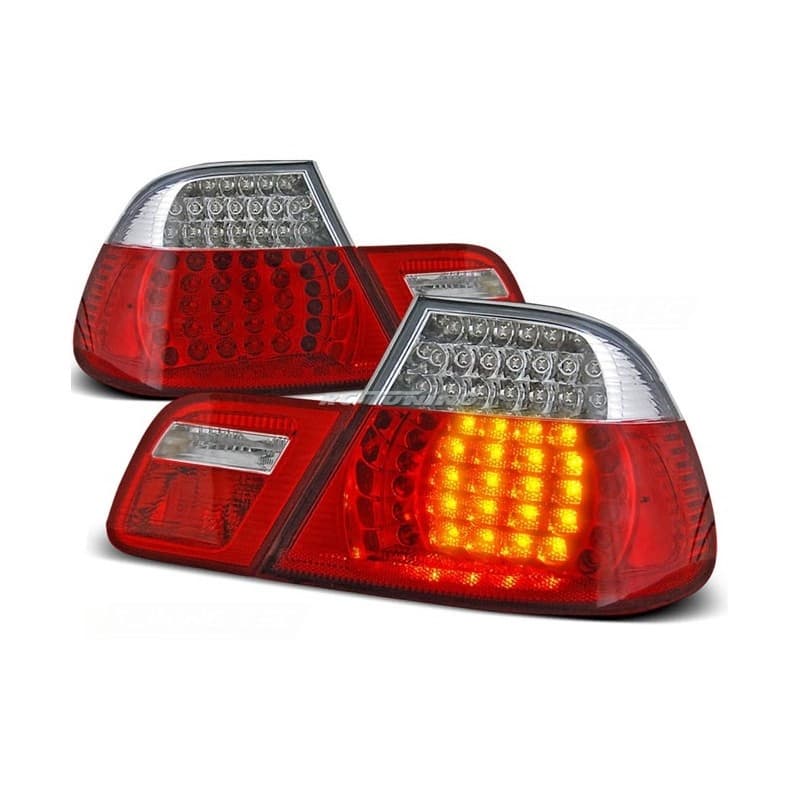 Feux Arrière BMW E46 Cpé 04.99-03.03 à Leds Rouge/Clair