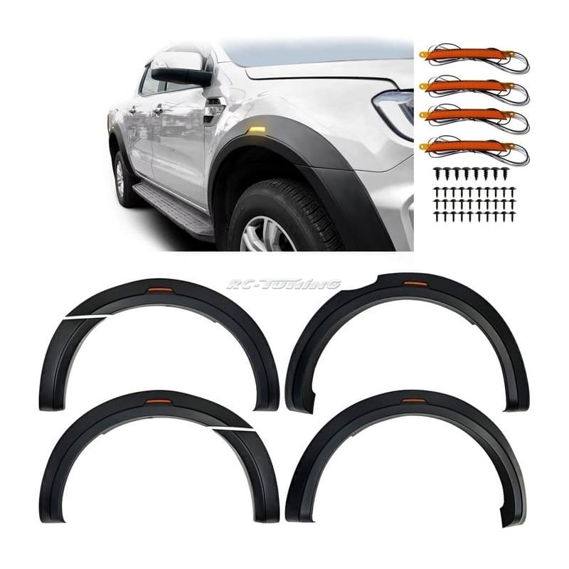 Extensions d'ailes avec éclairage pour Ford Ranger T7 T8 15-22