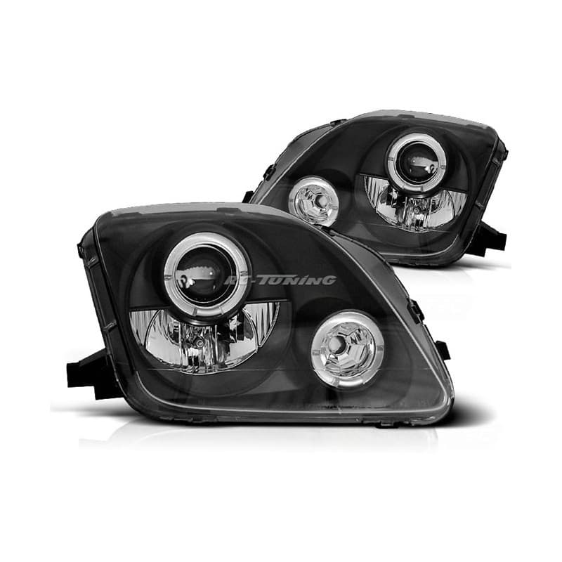 Phares Avant Angel Eyes Honda Prelude 02.97-01 Noir