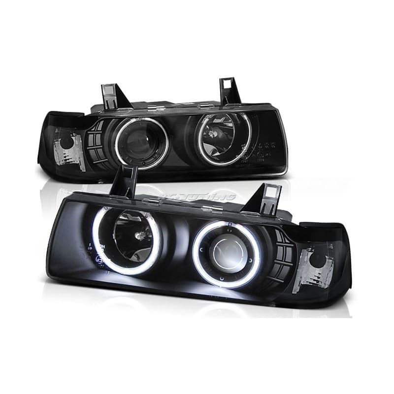 Phares Avant Angel Eyes BMW Serie 3 E36 Berline/Touring 12.90-08.99...