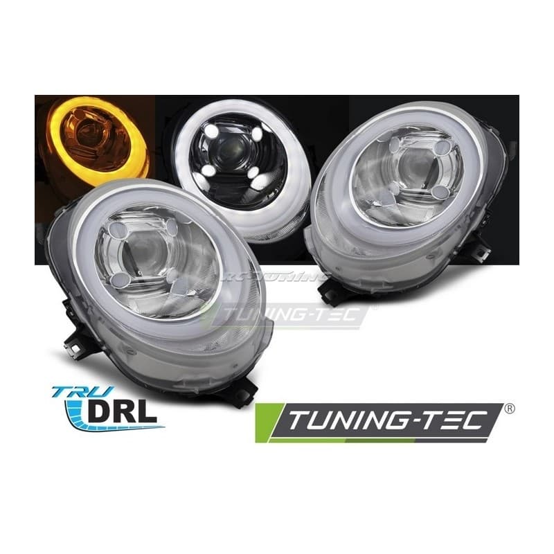 Phares avant LED DRL pour Mini Cooper F55 / F56 / F57 14-17 - Noir