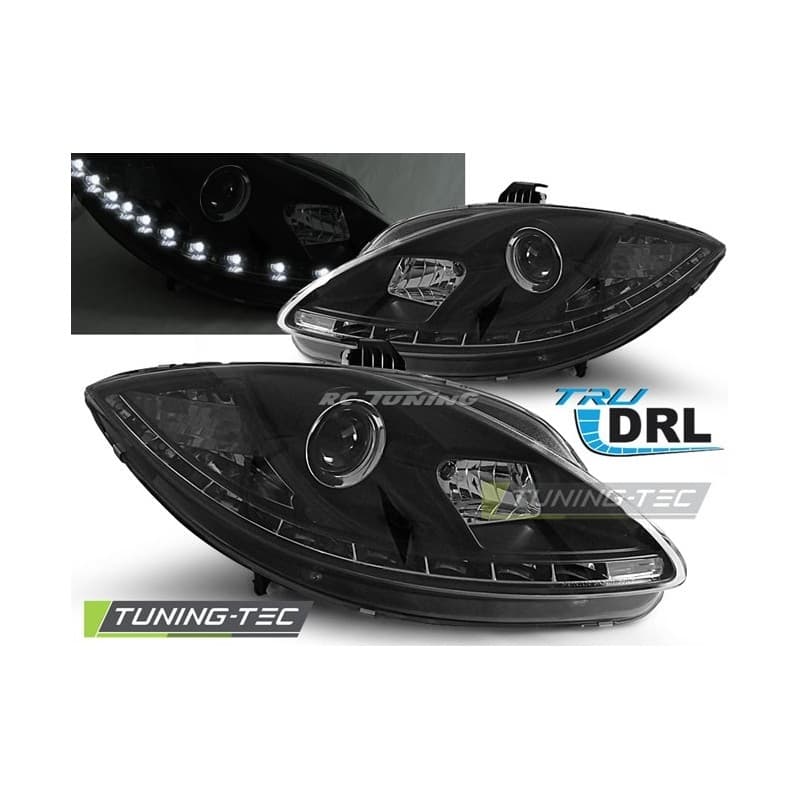 Phares Avant TRU/DRL Seat Leon 09-13 Noir