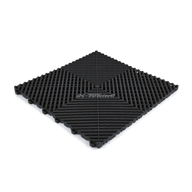 Dalle de Sol Clipsable RAMROXX 40x40 cm | RevĂŞtement Garage et Atelier - Noir